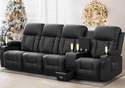 YONISEE 4 Seat Recliner Sofa