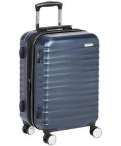 Amazon Basics Hardside Spinner Luggage Suitcase Wheels 21 Carry-on - Navy Blue - Open Box