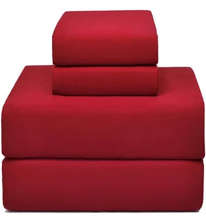 Sin in Linen Solid Red Bamboo Bed Sheets