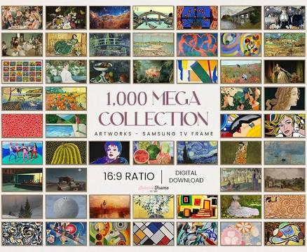 4k Samsung Frame TV 1000 Artwork Mega Art Bundle Collection of the World Famous Art | Digital 4K Frame TV Art Instant Download, Tv Frame Art