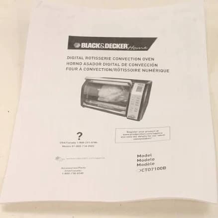 Black & Decker Owners Manual | OM-CTO7100B