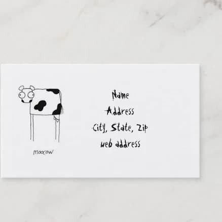 MooCow business card