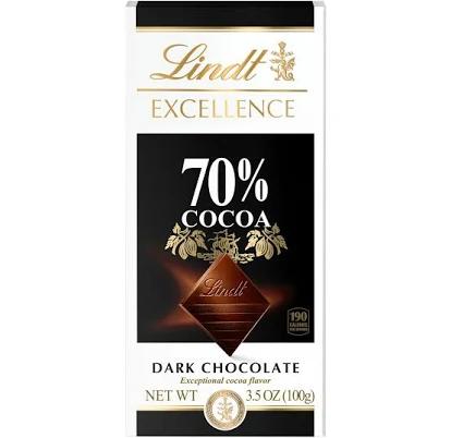 Lindt 70% Cocoa Dark Chocolate Excellence Bar