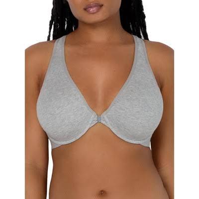 Smart & Sexy Women's Comfort Cotton Front & Back Close Racerback Bra