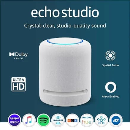Echo Studio | Our Best-sounding Smart Speaker Ever - With Dolby Atmos,