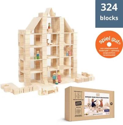 Natural Wooden Blocks 324 pcs