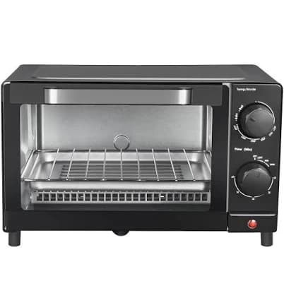 Mainstays 4 Slice Toaster Oven with 3 Setting, Baking Rack, and Pan