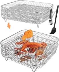 Three Stackable Dehydrator Racks for Ninja, Instant Pot Vortex, COSORI, CHEFMAN