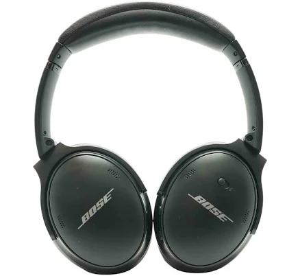 Bose Black QuietComfort 45 Noise Cancelling Headphones with Gray Earpads