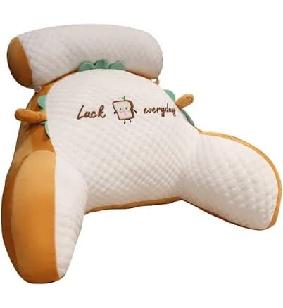 Chpbolly Reading Pillow for Kid or Adult Large Back Pillow for Sitting Up in Bed Detachable Neck Roll with Arms Large Bed Rest Pillow Back Pillow