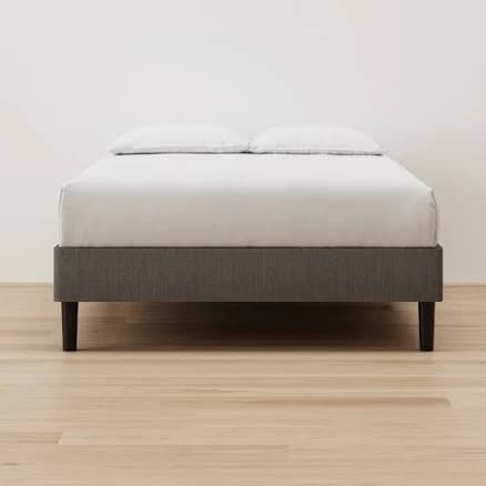 Nectar Bed Frame Grey 8 Inch Legs Sturdy Wooden Slats for Support