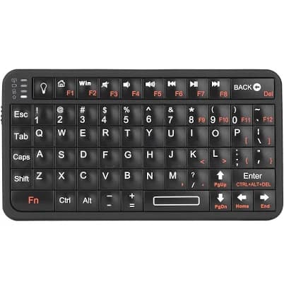 Rii Mini Bluetooth Keyboard,Portable Wireless Keyboard with Backlit,Rechargeable Mini Keyboard for Smart TV/Android TV Box/Smartphone/HTPC/IPTV,