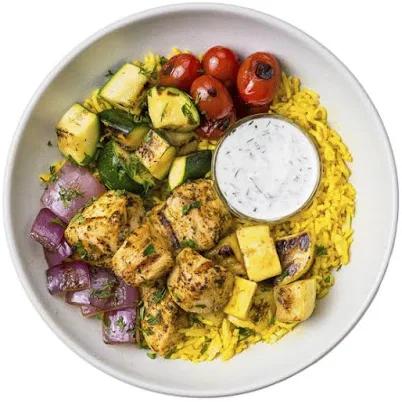 Snap Kitchen Chicken Kabob Bowl with Saffron Rice