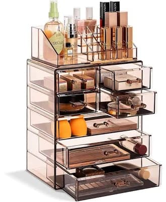 Sorbus Cosmetic Makeup and Jewelry Storage Case Display