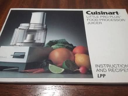 Cuisinart Little Pro Plus Food Processor / Juicer Instructions, And