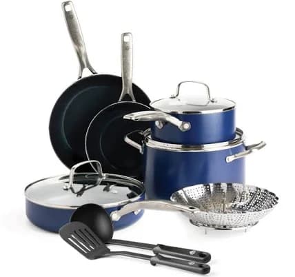 Blue Diamond 11 Piece Cookware Pots and Pans Set