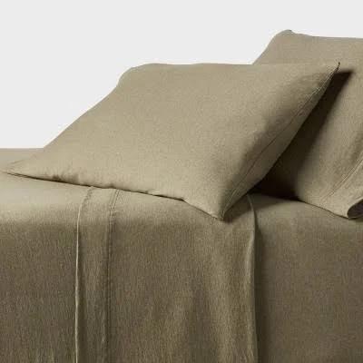 Threshold Cotton Jersey Sheet Set Heather