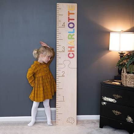 Fat Brain Toys Personalized Wooden Ruler Growth Chart Toy