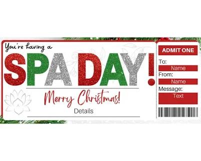 Christmas Spa Day Gift Ticket