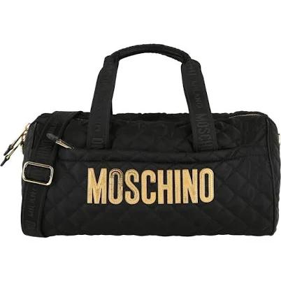 Moschino Nylon Quilted Logo Duffel Bag