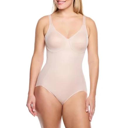 Naomi & Nicole Women's Nude Firm Control Unbelievable Comfort Bodybriefer