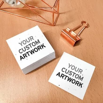 100 Single-Sided Plantable Square Business Cards