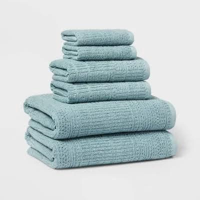 Threshold Modern Bath Towels and Washcloths Set