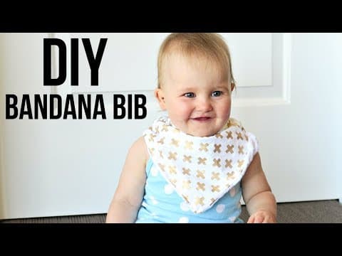 DIY BANDANA BIB! HOW TO MAKE A DROOL BIB!