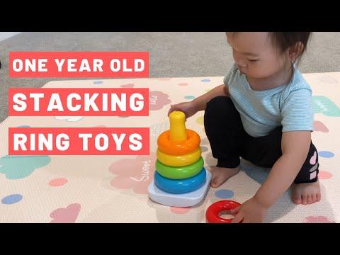 Baby Stacking Ring Toys | Playing with Fisher-Price Rack-a-Stack Stacking Ring Toy | Full Video