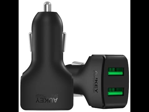 Aukey Car Charger 4.8 Amp Dual Port USB