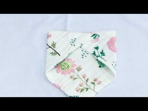 Viedouce Cute Baby Bandana Drool Bibs 100% Organic Cotton Baby Burp Cloths with Adjustable Snaps
