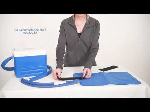 Polar Products Active Ice® 3.0 Full Circumference Knee Compression Cold Therapy Pad Application