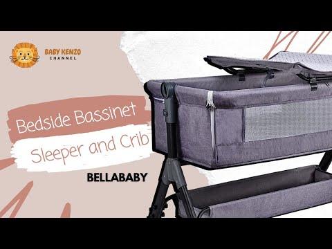 Bellababy Bedside Bassinet, Bedside Crib with Changing Table