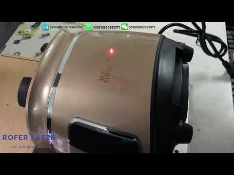 pressure-cooker engraved by fiber laser marking machine | Kitchenware marking machine