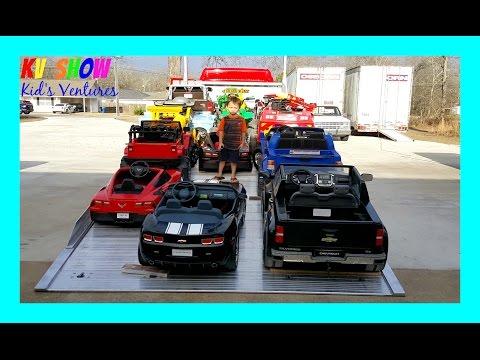 HUGE POWER WHEELS COLLECTIONS PART 2! Kid Loading All Of His Power Wheels Ride On Cars For Kids