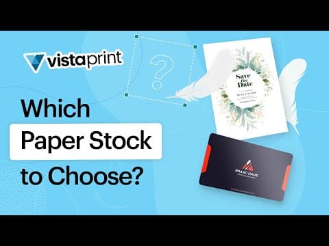 Which Vistaprint Paper Stock Option to Choose?