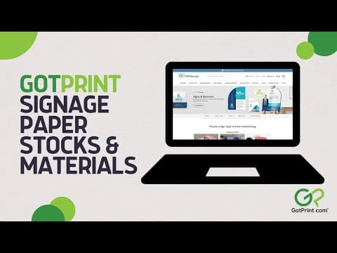 Signage Paper Stock & Materials | GotPrint