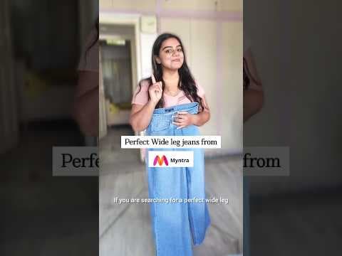 Perfect Wide leg jeans from @myntra | Jeans haul | High waisted denim #shorts #jeans #fashion