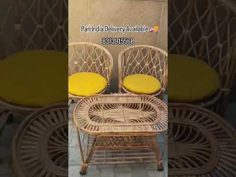 Cane chair with center table 🎀 #canetable  #homedecor #outdoorfurniture #canefurniture  #cane