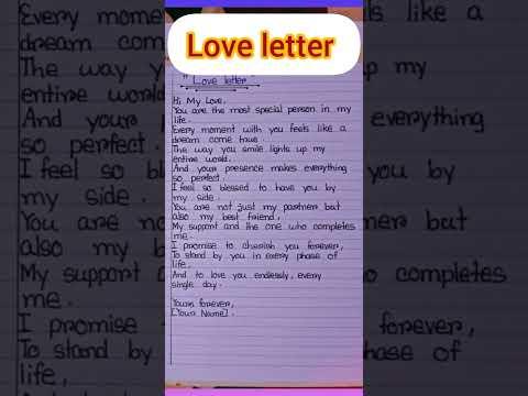 Write an attractive love letter!!Love letter!!😍#shorts