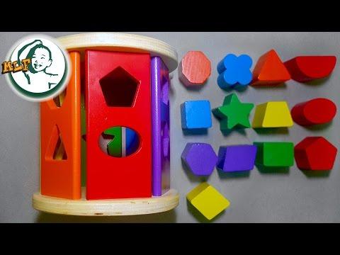 Learn shapes for kids with Melissa & Doug Match and Roll Shape Sorter - Classic Wooden Toy