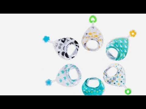 Baby Bandana Drool Bibs and Teething toys Made with 100% Organic Cotton - Youtube
