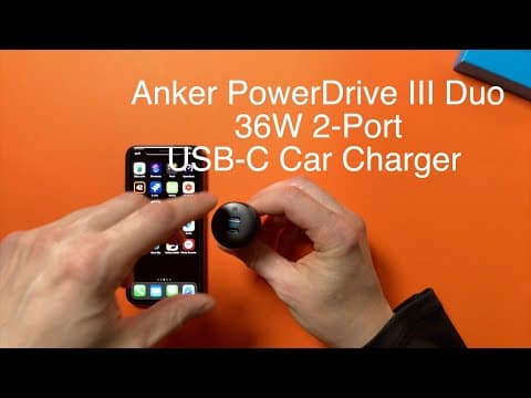Anker PowerDrive III Duo 36W 2-Port USB-C Car Charger