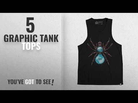 Top 10 Graphic Tank Tops [Winter 2018 ]: INTO THE AM arachnid Tank Top (Medium)