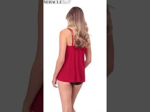 Miraclesuit Women's Razzle Dazzle Underwire Tankini Top | SwimOutlet.com