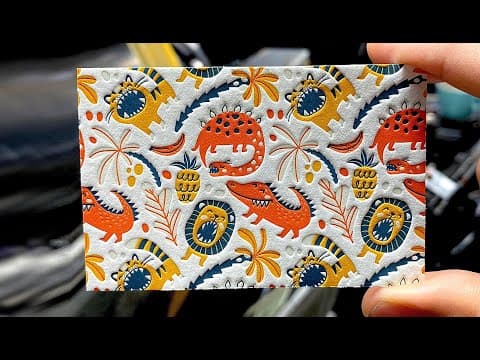Letterpress Business Card Printing with 5 Pantone Colors!