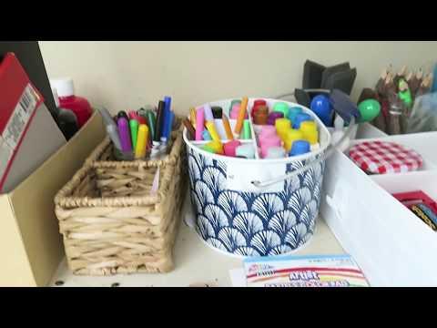 Art Supplies Closet Tour - Toddler Art Supplies - Recycled Art Supplies