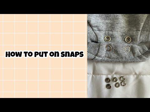 SEWING FOR BEGINNERS: How To Put On Snaps