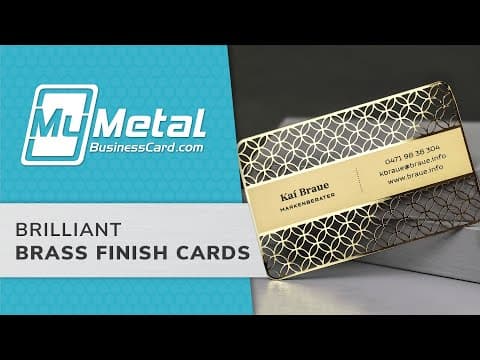 Brass Finish Business Cards | My Metal Business Card