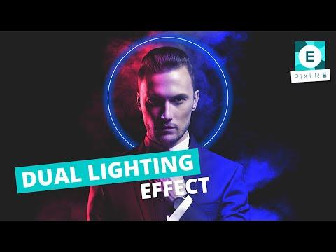 How to create dual lighting effect | Pixlr E